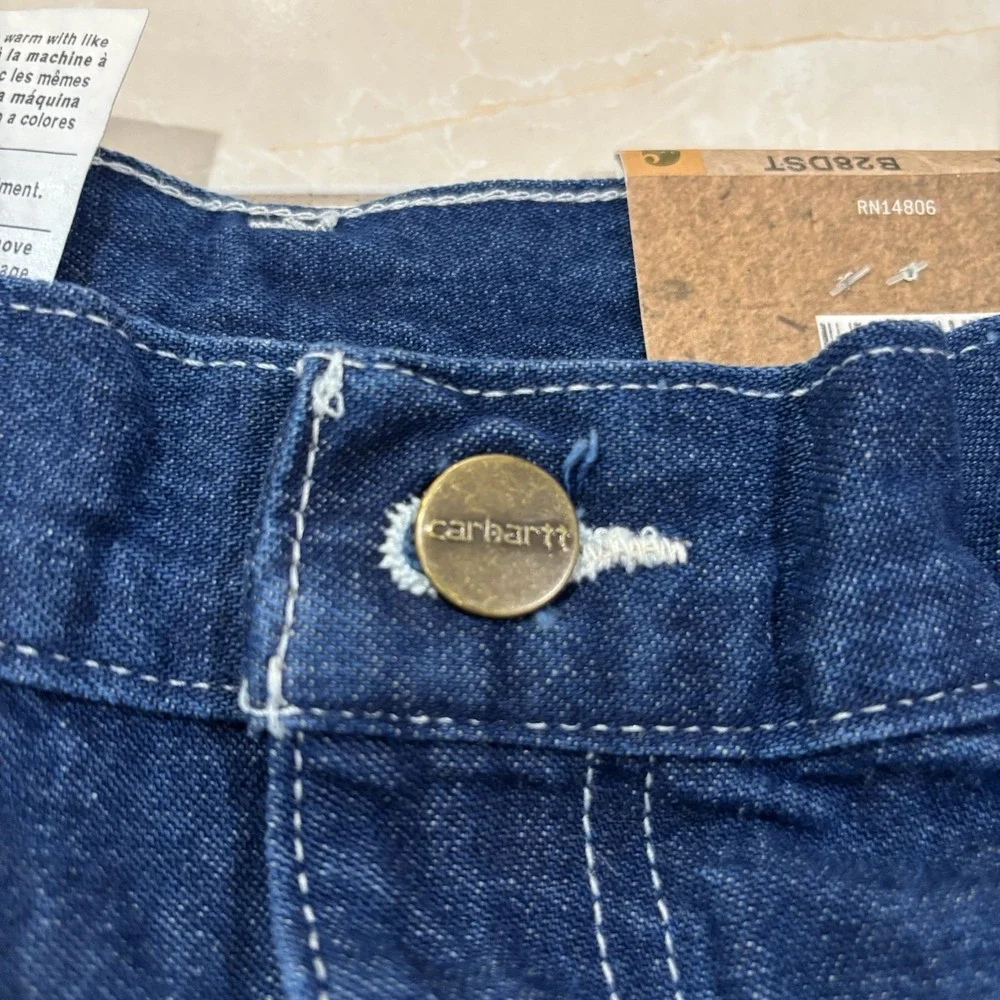 Vintage Carhartt B28 Jean Shorts Men's 38 NEW Blue Carpenter Jorts Y2K Skater